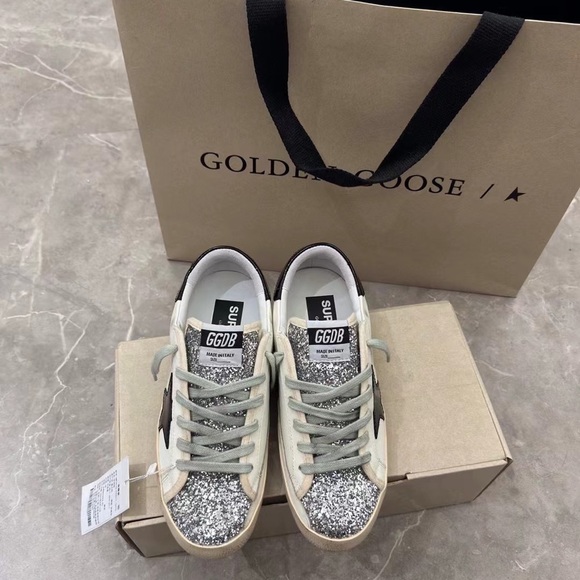 Golden Goose White and Black Star Sneakers - Picture 9 of 9